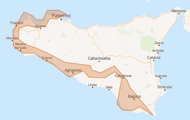 Gran Tour della Sicilia - Tappa Due – il seducente Sud-Ovest - Mappa