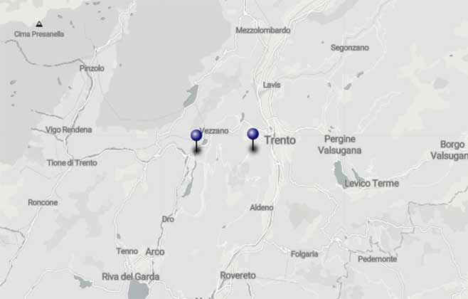 Trento, Monte Bondone e lago di Toblino tra curve e panorami - Mappa minitour