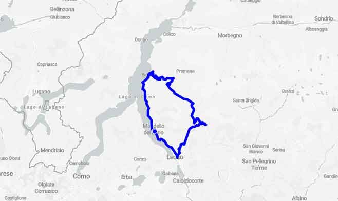 Giro mozzafiato alla scoperta dei monti della Valsassina - Mappa minitour