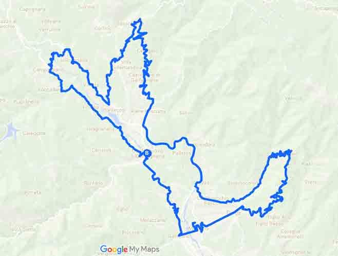 Curve e solo curve in Garfagnana paradiso del motociclista - Mappa minitour