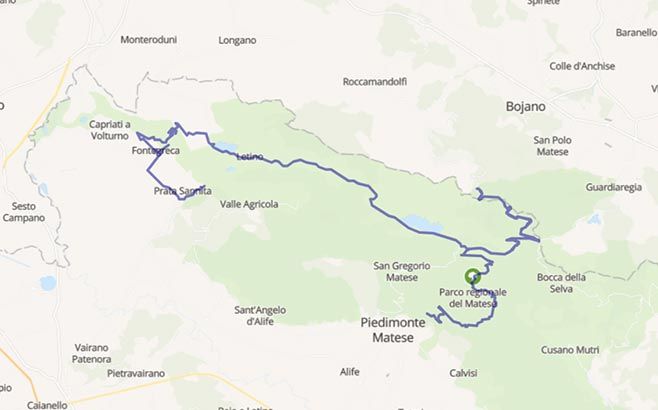 In moto alla scoperta delle Meraviglie del Matese - Mappa minitour