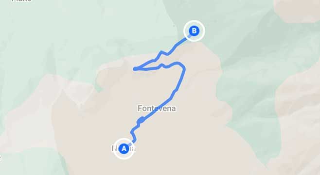 Forca d'Ancarano: passo dell'Appennino umbro-marchigiano - Mappa minitour