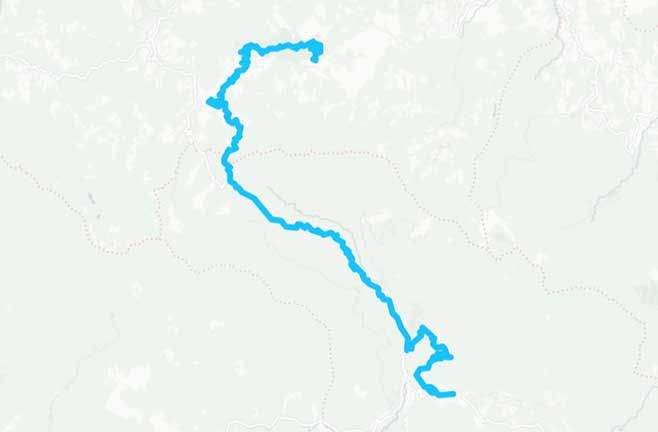 Dal passo dell'Abetone e alla vetta del Monte Cimone - Mappa minitour