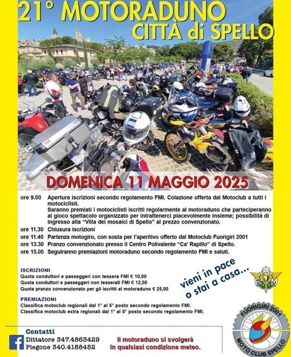Motoraduni 21°MOTORADUNO CITTA' DI SPELLO