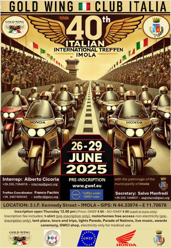 Motoraduni 40° GOLDWING ITALIAN INTERNAZIONAL TREFFEN