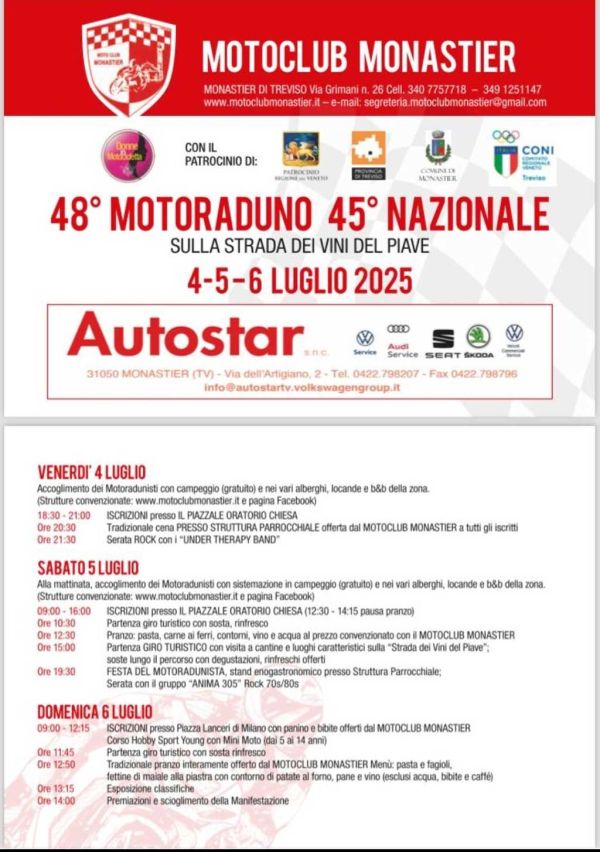 Motoraduni 48° MOTORADUNO SULLA STRADA DEI VINI DEL PIAVE