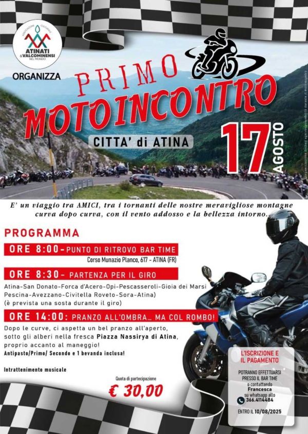 Motoraduni Primo Motoincontro città di Atina