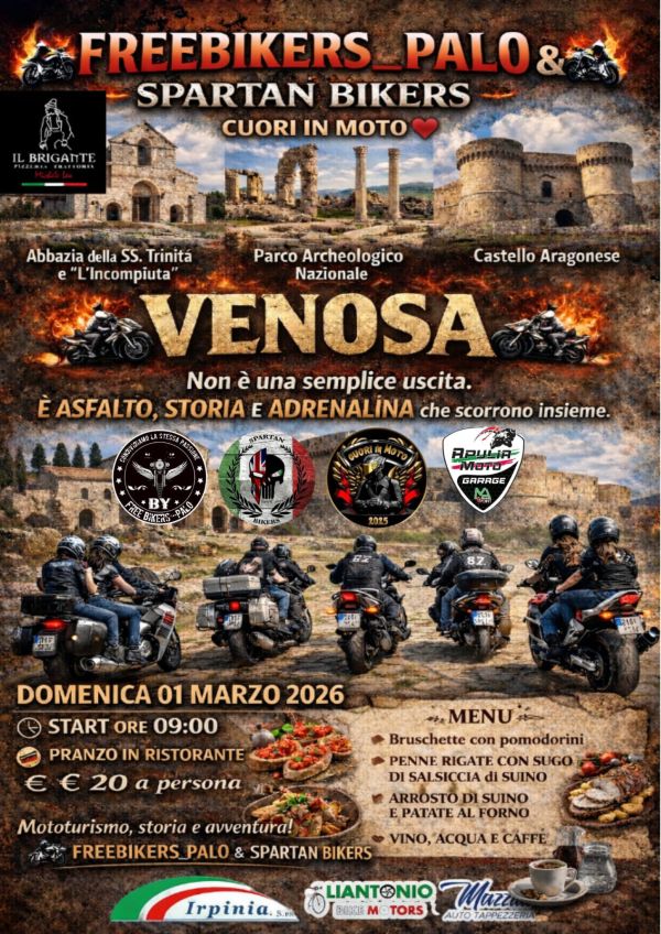 Motoraduni FREEBIKERS PALO & SPARTAN BIKERS CuORI IN MOTO
