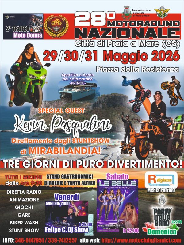 Motoraduni MOTORADUNO NAZIONALE CITTÀ DI PRAIA A MARE