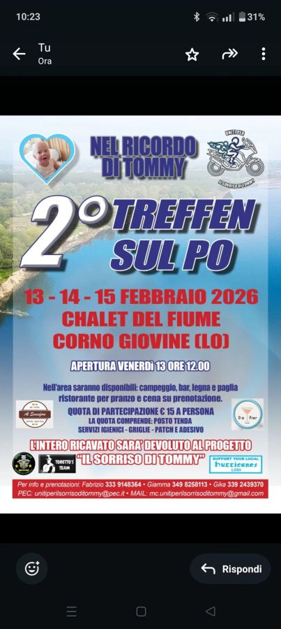 Motoraduni Treffen sul Po by Uniti per il sorriso di Tommy