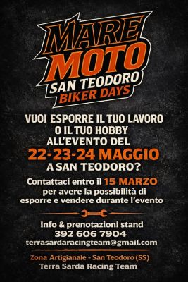 Programma motoraduno Maremoto San Teodoro Biker Days