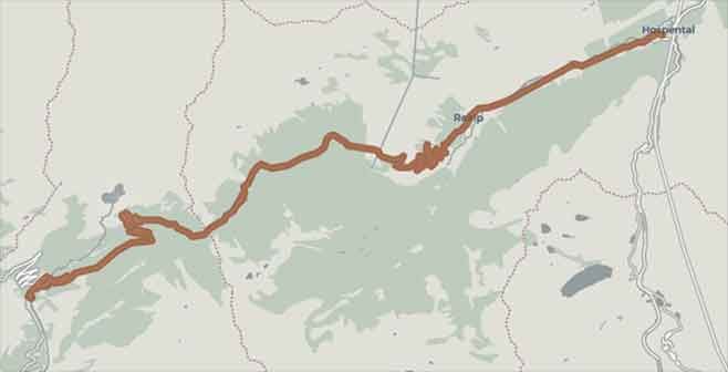Furkapass il mitico passo della Furka nelle Alpi Svizzere - Mappa
