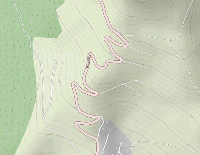 La Transalpina, una strada tortuosa a 2.145 m di altitudine - Mappa