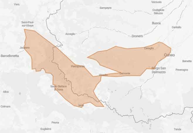 Col de la Lombard e valichi mozzafiato delle Alpi Marittime - Mappa