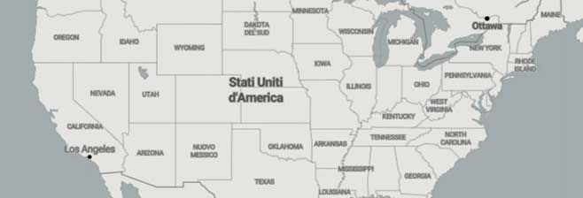 Tour USA Coast to Coast - Mappa