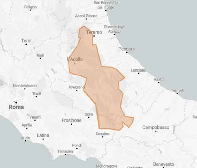 Sfida a passi e valichi d'Abruzzo 736 km di curve e tornanti - Mappa