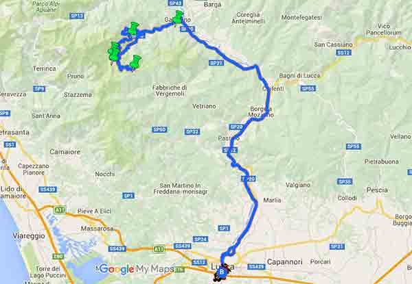 Le meraviglie nascoste della Garfagnana - parte 1 - Mappa