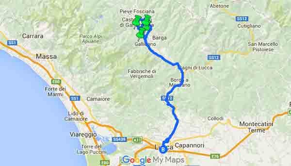 Le meraviglie nascoste della Garfagnana in motocicletta - 2 - Mappa