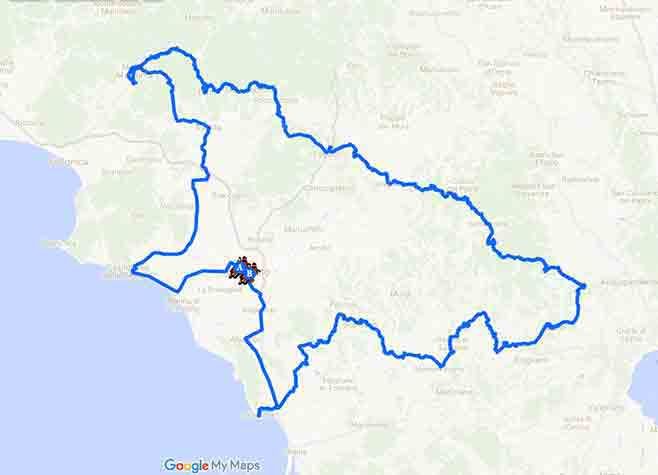La Maremma Toscana come si può scoprire solo su due ruote - Mappa