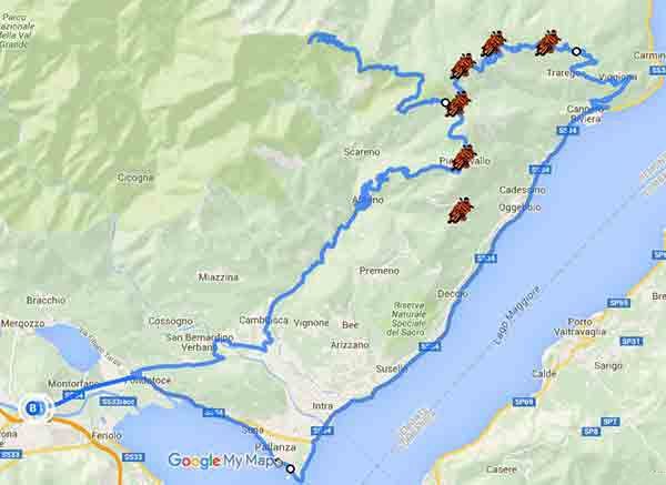 Nell'Alto Verbano alla scoperta della strada Cadorna - Mappa