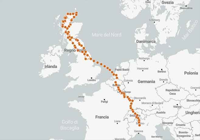 Scozia in moto tra Highlands e North Coast - Mappa