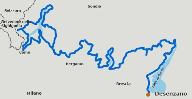 Lombardia fra Laghi, strade da brivido e panorami suggestivi - Mappa