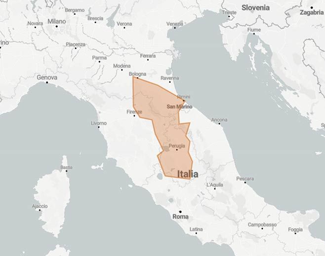 In Umbria, Toscana e Lazio tra borghi, religione e natura - Mappa