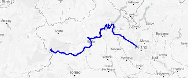 Milano Colle Nivolet tra Alpi e Prealpi davvero mozzafiato - Mappa
